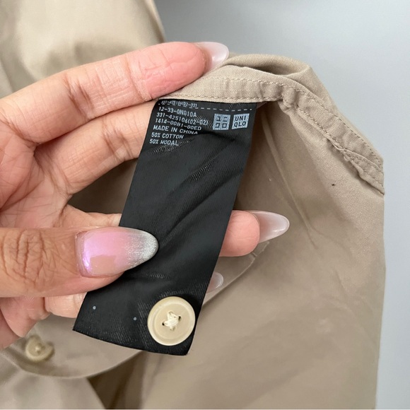 Uniqlo Brown Button Down Short Sleeve Polo - Medium - Picture 4 of 12